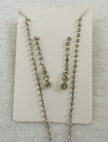 NWT Earring And Necklace Set Wedding Bride Special Occasion Zirconia Jewelry - Picture 2 of 5