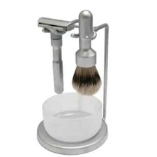 Merkur Futur Adjustable safety Razor Bowl Brush 4pc Shaving Set 90750002