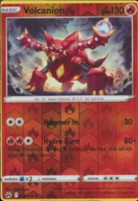 ぽぽ Pokemon SWSH Crown Zenith Rare Reverse Holo Card TCG Volcanion 026