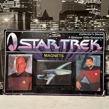 star trek the next generation 1997 Exclusive Magnet Set Picard Riker Enterprise 