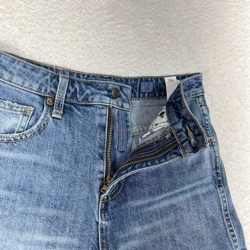 Lucky Brand The High Rise Tomboy Jean Shorts Denim Distressed Size 0/25 W27 - Picture 3 of 10