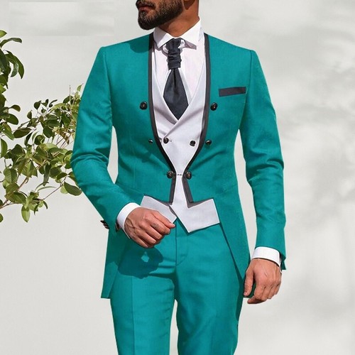 Esmoquin para hombres Trajes de boda Abrigo formal Padrino Padrino Traje Baile de graduación A medida - Imagen 9 de 23