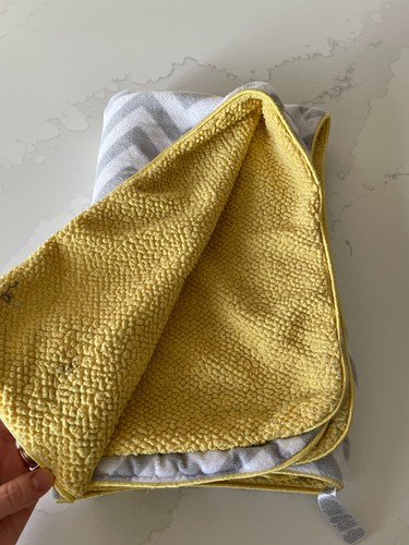 Carter's Just One You Baby Blanket Giraffes GRAY Stripe Chevron YELLOW Sherpa - Picture 3 of 5
