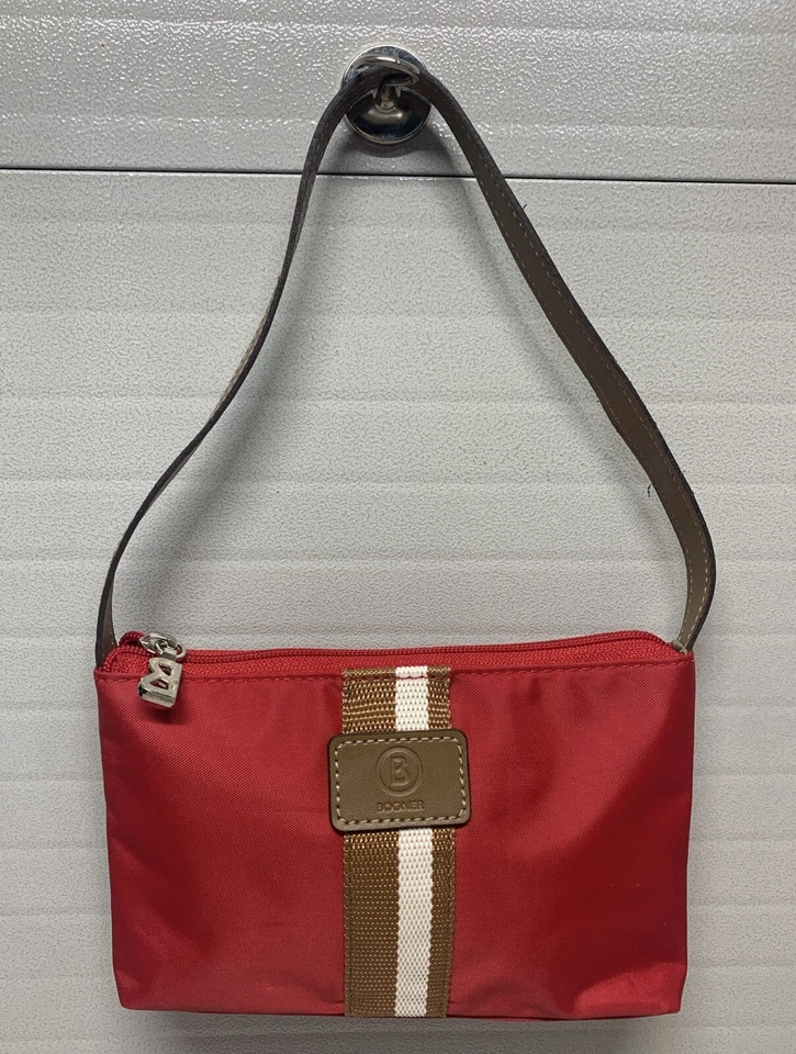 Bolso de mano Bogner rojo pequeño de nailon/cuero Foto 3 de 4
