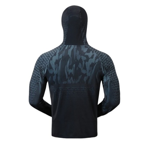 Fishing Clothing UPF 50+ UV Proof Hoodie Long Sleeve T-Shirt Quick Dry Zip Tops - Picture 8 of 16