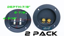 2 PACK SPEAKER BOX TERMINAL ROUND TWIST CUP CONNECTOR SUBWOOFER ENCLOSURE WIRE