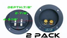 2 PACK SPEAKER BOX TERMINAL ROUND TWIST CUP CONNECTOR SUBWOOFER ENCLOSURE WIRE