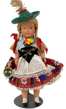 Vintage Qualities Trachten-Puppen Kathi Bayern German Doll With Tags Dress 9"