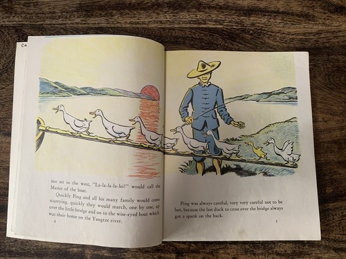 2 Vintage Childrens Book Copyright 1933 "THE STORY ABOUT PING " & Cassette Tape - Picture 5 of 5
