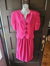 Vintage Doncaster Pink Skirt Suit Set, 36in Chest