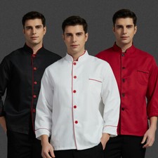 Men Women Kitchen Wear Waiter Bakery Uniform Chef Restaurant Jacket Chef Coat TX