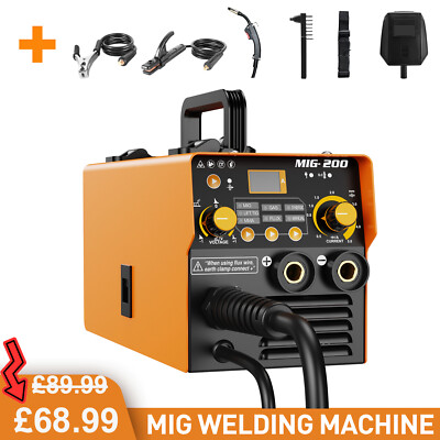 3IN1 MIG Welder Inverter MIG-200 DC MMA Gasless TIG ARC MIG Welding ...