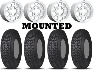 Kit 4 Tensor Regulator 2 Tires 30x10-15 on KMC KS136 Toro Machined Wheels CAN