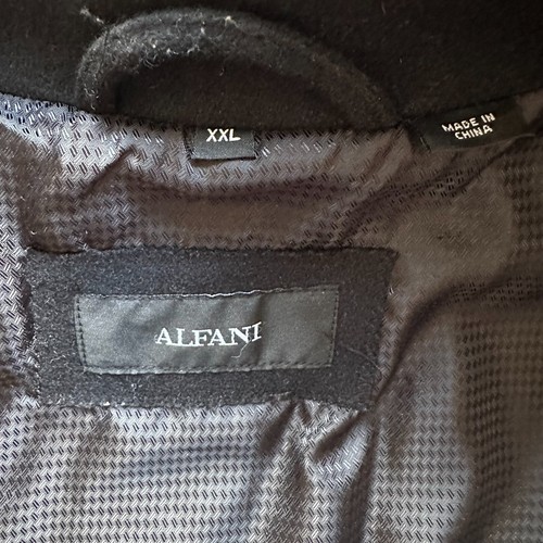 Alfani Jacket Mens 2XL Wool Blend Full Zip Mock Neck Black Pockets - Picture 4 of 13