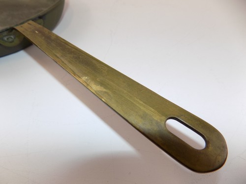 Vintage Small Copper Skillet Saute Pan 7" w/ Brass Handle - Picture 14 of 18