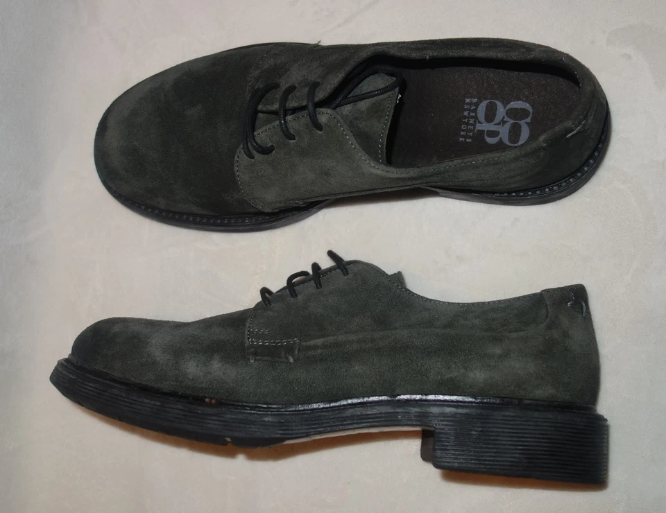 Zapatos Oxford Barneys NY Para Hombres Gris Asfalto Sombrío Con Cordones Talla 7 NUEVO Foto 2 de 4