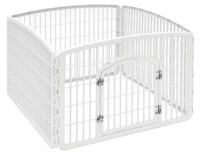 Iris 24 Exercise 4-panel Pet Playpen With Door, White Iris 24 Exercise 4-panel Pet Playpen With Door, White