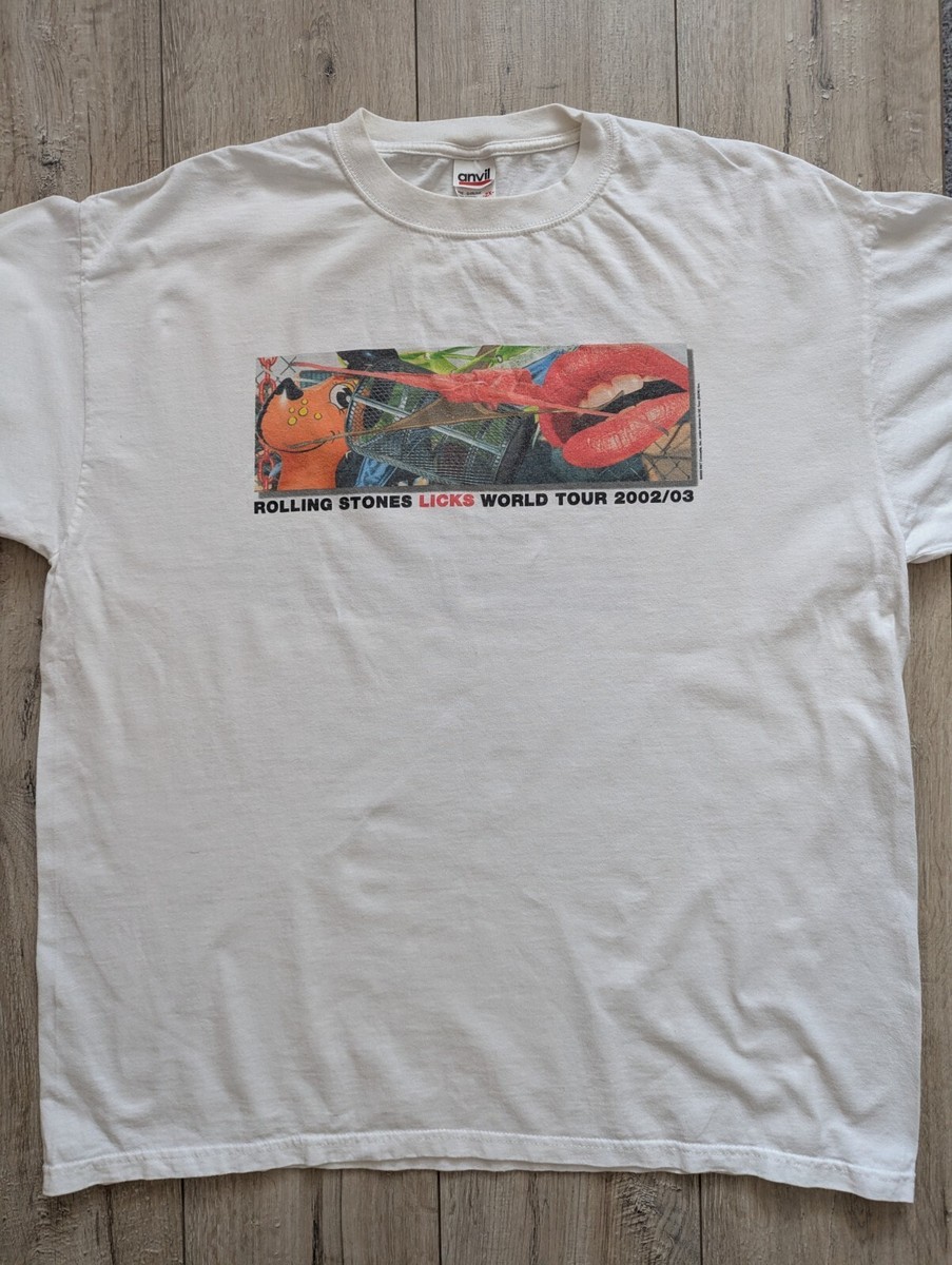 Rolling Stones vintage Licks World Tour 2002 2003 T Shirt