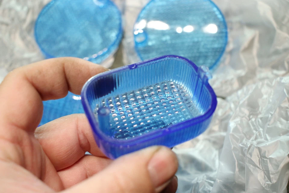 Krüger Blinker Gläser Satz BLAU Aprilia SR 50 125 Street NEU Blinker Glas v. h. - Bild 4 von 4