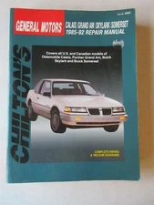 Chilton General Motors Calais Grand Am Skylark 1985-92 Repair Manual #8257