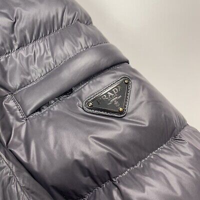Men's Prada Puffer Jacket Down Coat Grey Sport Size 54 Large Men's Prada Puffer Jacket Down Coat Grey Sport Size 54 Large