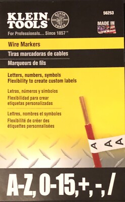 Klein Tool Wire Marker Labels Letters Numbers & Symbols - 56253