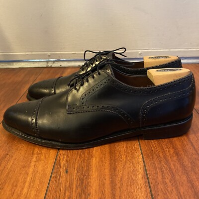 Allen Edmonds Sanford 5207 Cap Toe Black Leather Oxford Dress Shoes Men\'s 8 D s-l400.jpg main image 3