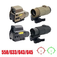 558 Red Green Dot Sight  G33/G43/G45 3/5X Magnifing Scope Clone 20mm Rail Mount