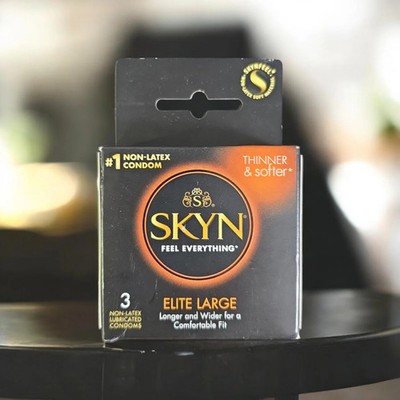 LifeStyles Skyn Elite Large Lubricated Latex Free Male Condoms - 3pk