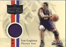 2001-02 Fleer Platinum National Patch Time #1 Tom Gugliotta Jersey BSK