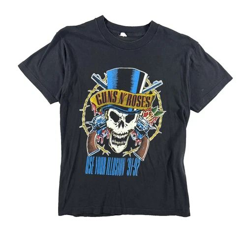 Guns N' Roses Shirt Mens Small Black Use Your Illusi Vintage vintage concert t-shirt, vintage, size S, single stitch, B+ condition