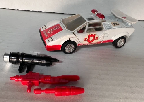Transformers G1 Red Alert original vintage Clean white Near Complete