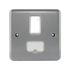 MK K942ALM Metal Clad 13A Switched Fused Spur with Back Box