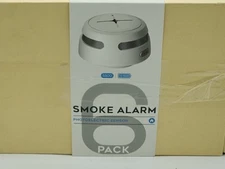 Aegislink Wireless 10 yr Smoke Alarm S-500 Photoelectric Sensor 6 Pack 