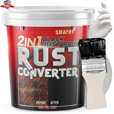 2-In-1 Rust Converter & Metal Primer, 35 Floz Automotive Rust Remover Paint for 