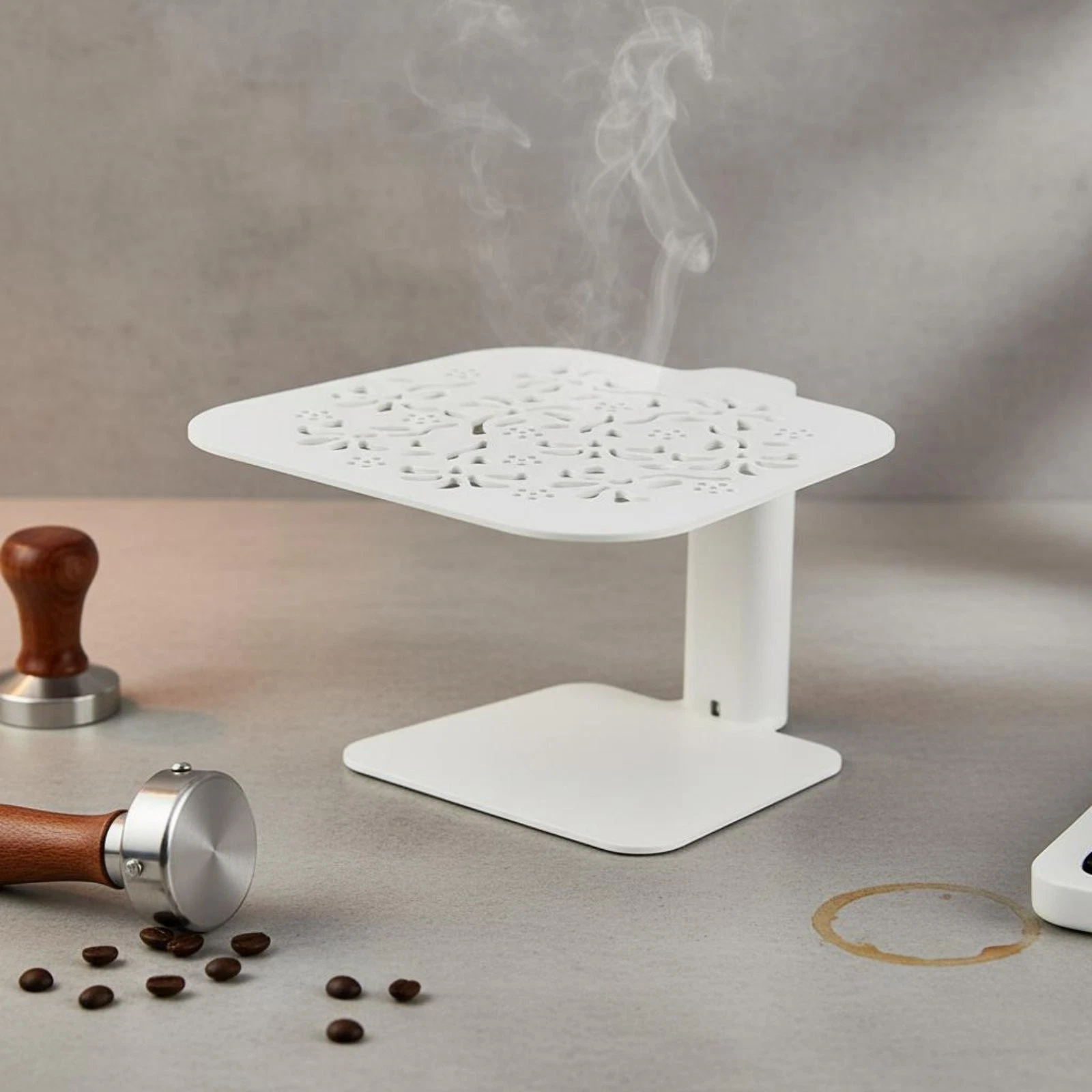 Espresso Machine Scale Stand Space-Efficient Adjustable Extraction Stand