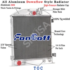 3-Row Aluminum Radiator For 1930~1932 Ford Model A Hi Boy Ford V8 Engine