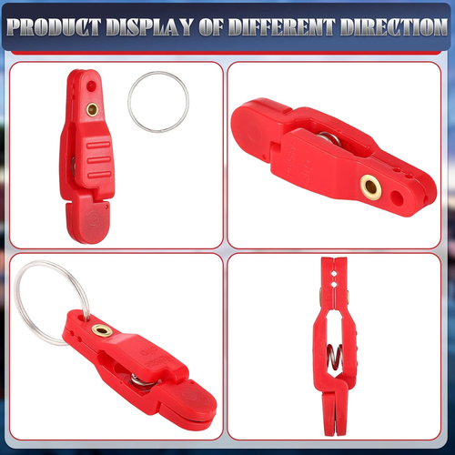 20 Pezzi Clip a Scatto a Tensione Pesante Clip Imbottite Trolling con Portachiavi f - Foto 4 di 12