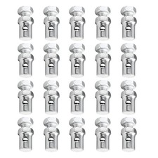 Wevdn 20 Pcs Throttle Brake Cable Ends 18 Stop Clamp Clutch Lock Silver