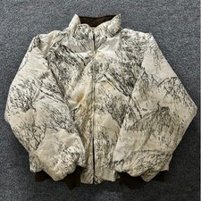 Prairie Ghost Jacket Mens Size 2XL White Camo Insulated Full Zip USA Made Stains