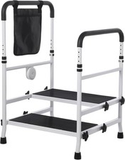 Step Stool Dual Handle Non-Skid Platform 450 lb Capacity Height Adjust Seniors