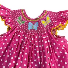 Vintage RARE 90s Girl's Chocolate Soup pink polka dot Butterfly 4T