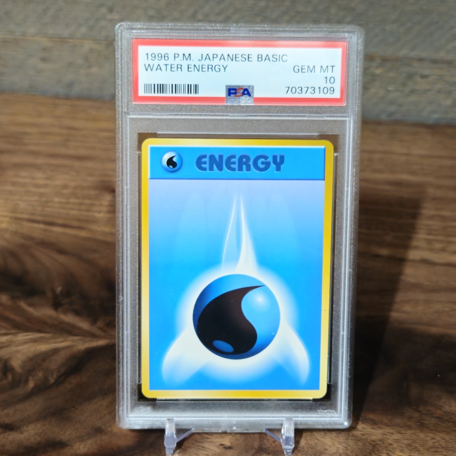 1996 Pokemon Japanese Basic Water Energy PSA 10 Gem Mint