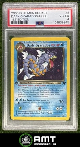 Dark Gyarados PSA 4 2000 Pokemon Team Rocket First Edition Holo #8/82 9245