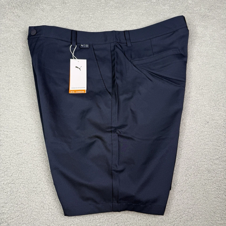 Pantalones Cortos de Golf PUMA Para Hombres 38 Azul Marino Camino 2.0 Elastizados Rendimiento UPF 50+ DryCELL NUEVOS CON ETIQUETAS Foto 3 de 4
