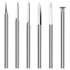 Wood Carving Drill Bits Set for Dremel Rotary Tool, 6Pcs Engraving Drill Accesso