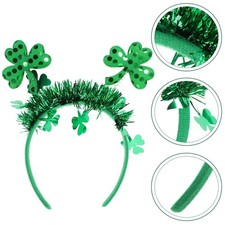  Cerceau pour cheveux de la saint-Patrick, fermoir décoratif en forme de trèfle,
