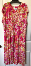 Carole Hochman P3X Heavenly Soft Sleepwear Nightgown Floral Pockets Maxi Dress