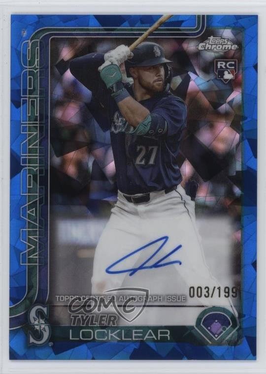 2025 Topps Chrome Sapphire Edition Rookie 3/199 Tyler Locklear #RA-TL Auto 19ot