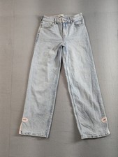 Abercrombie Kids Girl Jeans 15 Light Blue Wide Leg Pocket Mid Rise Casual Denim